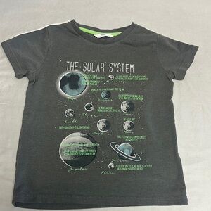 Marks & Spencer Gray Solar System Short Sleeve Tee